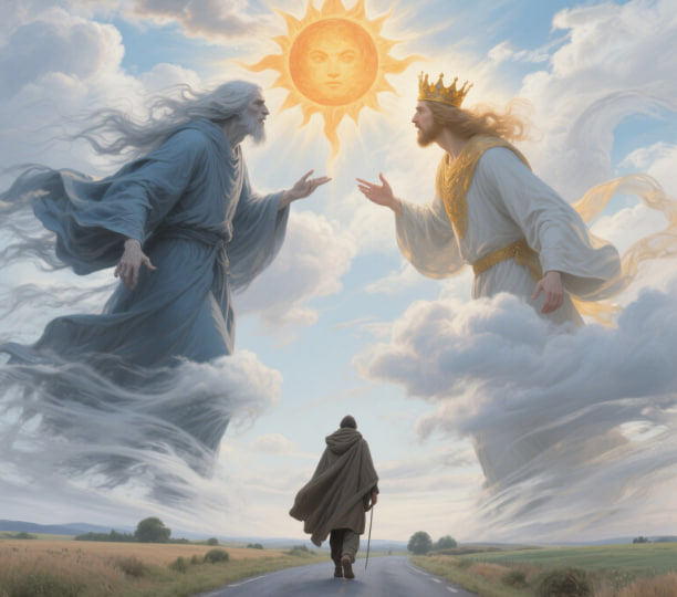 Aesop's Fable: The North Wind and the Sun