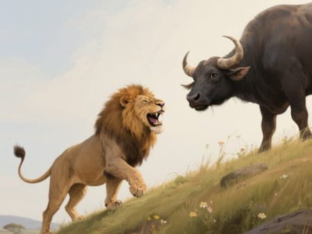 Aesop Fable: The Lion and the Bull