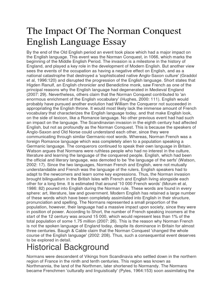 Top Effects of Norman Conquest on English Language Every Learner Should Know