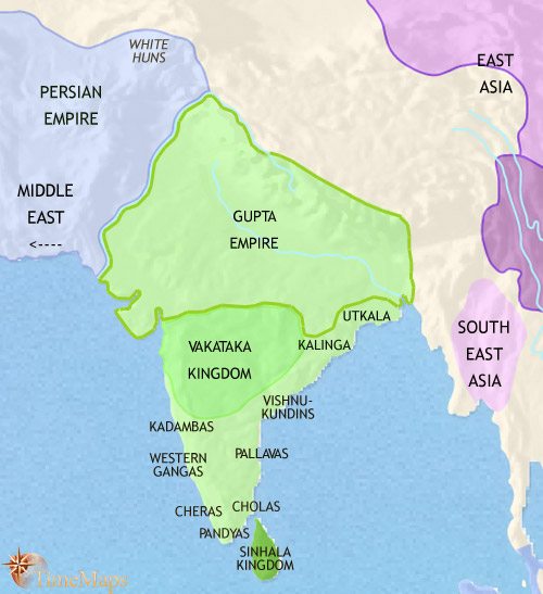 Map of ancient india empires explained, see major kingdom borders clearly.
