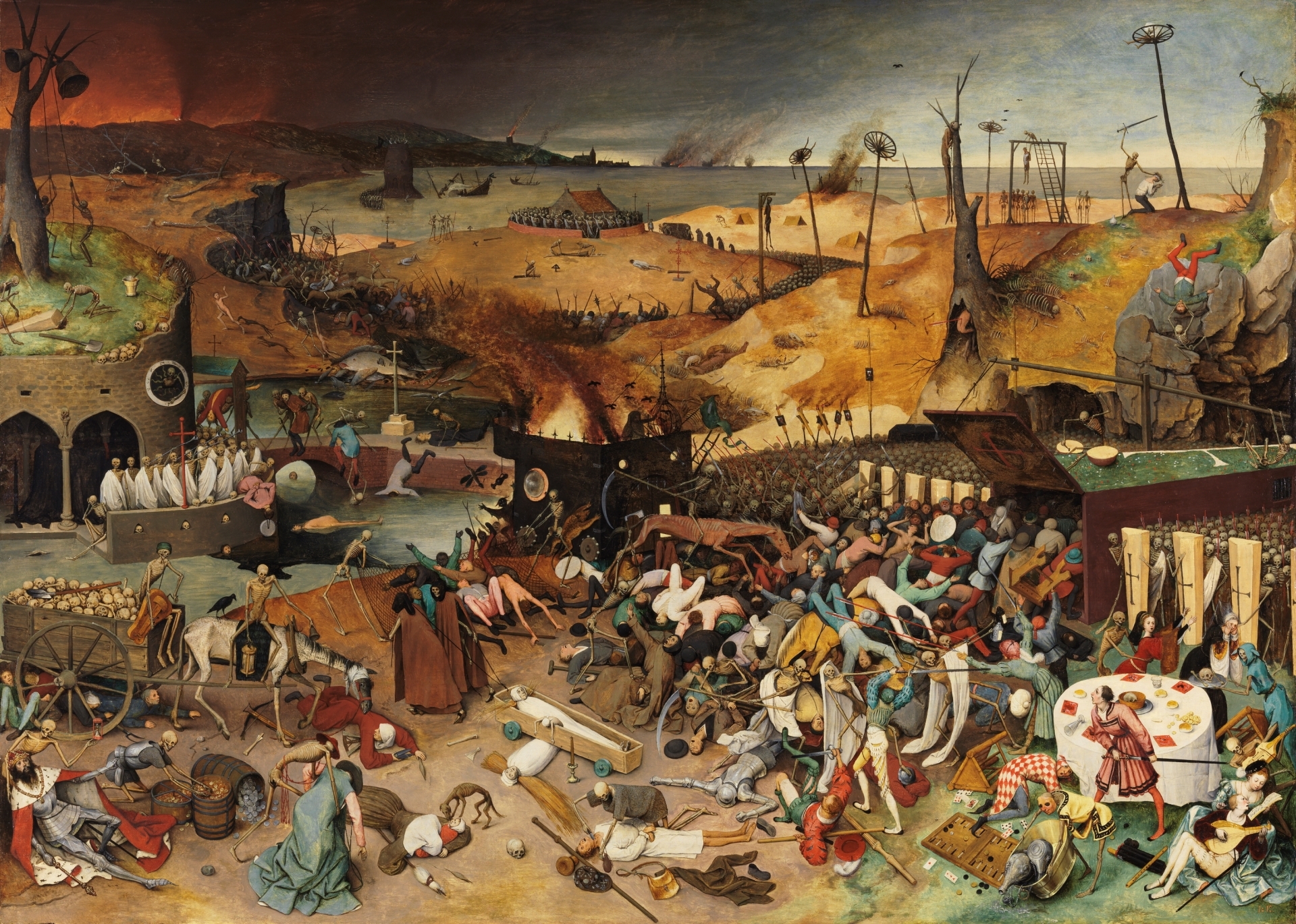 Where to see triumph of death painting? Find the best places to view it.