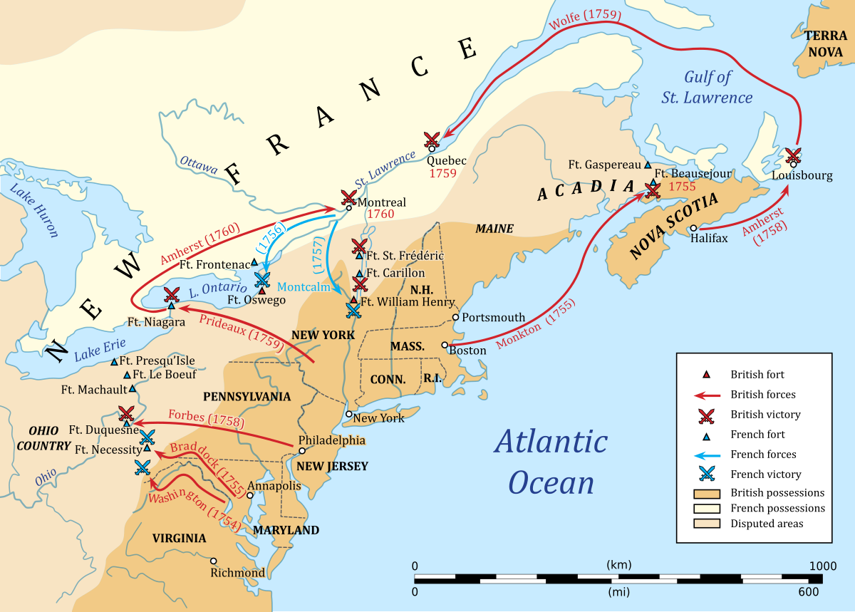 French and Indian War Map: See Key Battle Locations and Understand the War Better