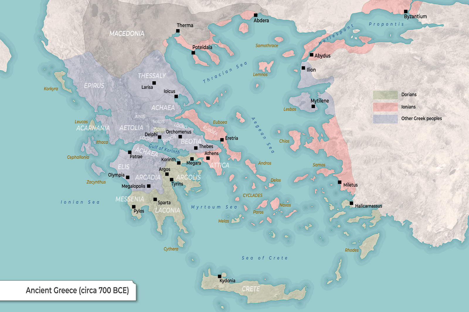 Explore maps resources map of ancient greece circa 700 BCE discover ancient cities