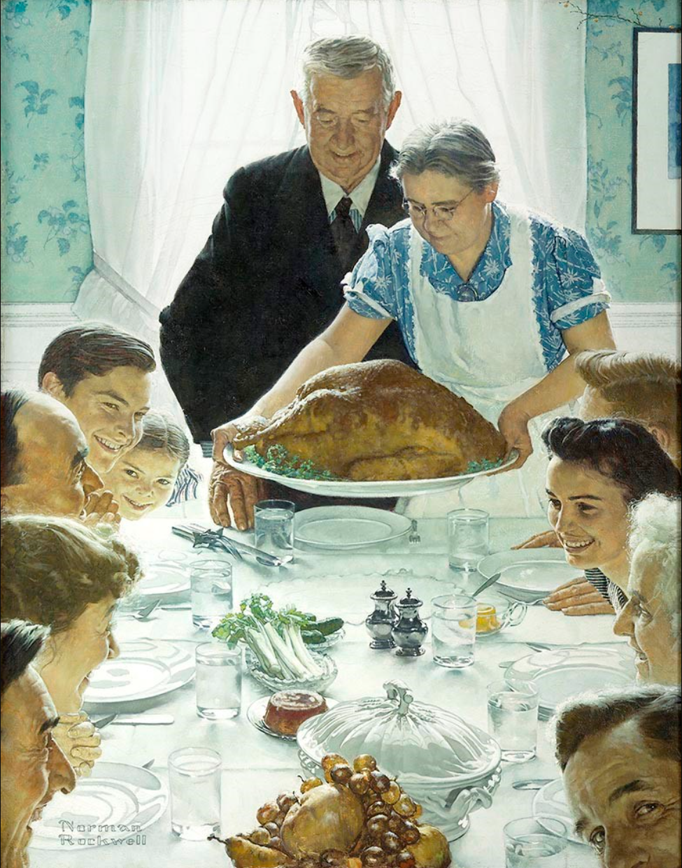 Norman Rockwell Thanksgiving Dinner Freedom From Want Art Meaning Made Easy