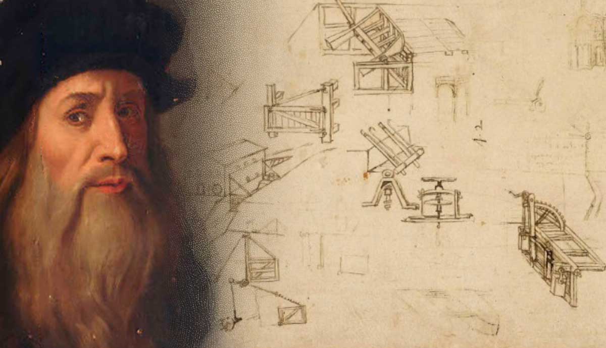 Where can we see the works of Leonardo da Vinci engineer architect today?