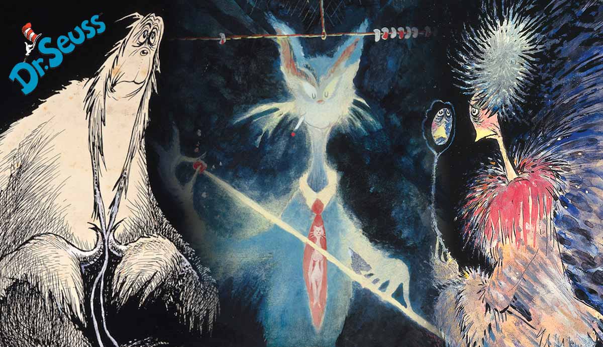 Dr Seuss Midnight Paintings Collection meaning what do these mysterious paintings show